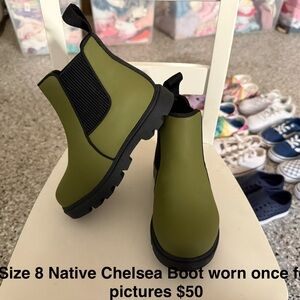 Native Kids Chelsea Boot - Olive Green